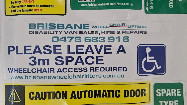 Rear Door Wheelchair Sticker