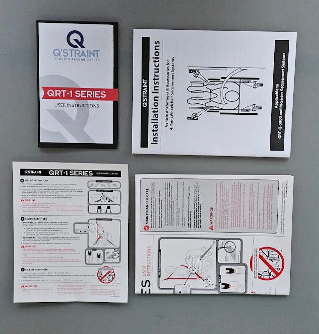 QStraint Click'n'Slide Wheelchair Restraint System